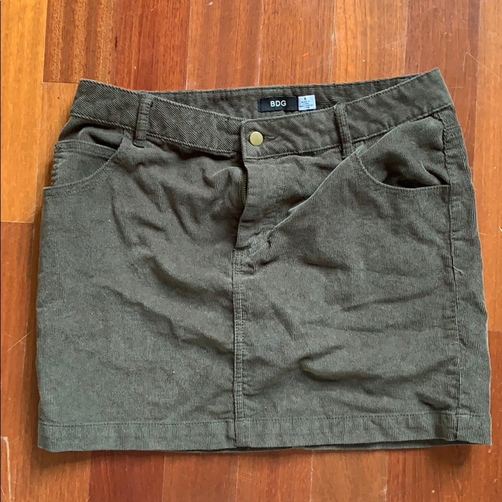 Corduroy mini skirt